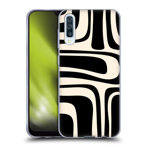 Kierkegaard Design Studio Retro Abstract Patterns Palm Springs Black Cream Soft Gel Case for Samsung Galaxy A50/A30s (2019)