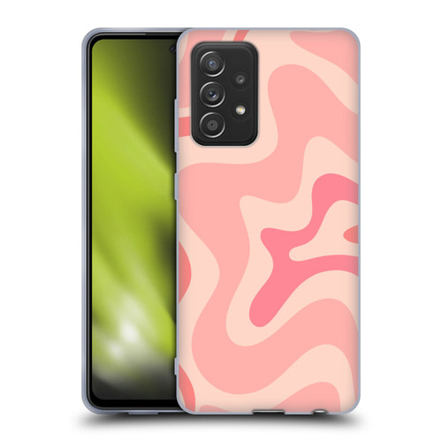 Kierkegaard Design Studio Retro Abstract Patterns Soft Pink Liquid Swirl Soft Gel Case for Samsung Galaxy A52 / A52s / 5G (2021)