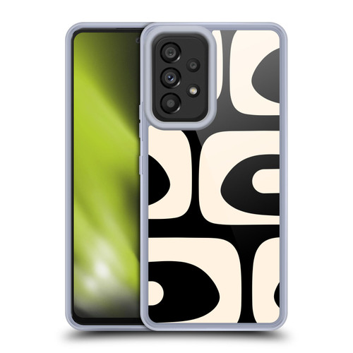 Kierkegaard Design Studio Retro Abstract Patterns Modern Piquet Black Cream Soft Gel Case for Samsung Galaxy A53 5G (2022)