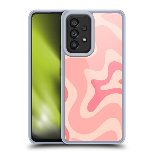 Kierkegaard Design Studio Retro Abstract Patterns Soft Pink Liquid Swirl Soft Gel Case for Samsung Galaxy A53 5G (2022)