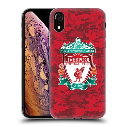 Liverpool Football Club Digital Camouflage Home Red Crest Soft Gel Case for Apple iPhone XR
