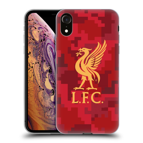 Liverpool Football Club Digital Camouflage Home Red Soft Gel Case for Apple iPhone XR