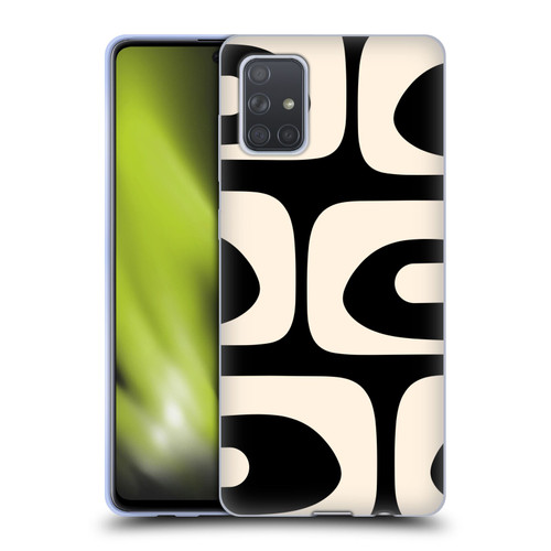 Kierkegaard Design Studio Retro Abstract Patterns Modern Piquet Black Cream Soft Gel Case for Samsung Galaxy A71 (2019)