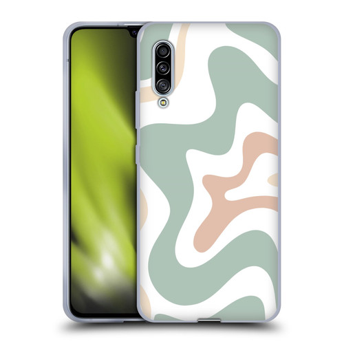 Kierkegaard Design Studio Retro Abstract Patterns Celadon Sage Swirl Soft Gel Case for Samsung Galaxy A90 5G (2019)
