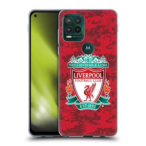 Liverpool Football Club Digital Camouflage Home Red Crest Soft Gel Case for Motorola Moto G Stylus 5G 2021