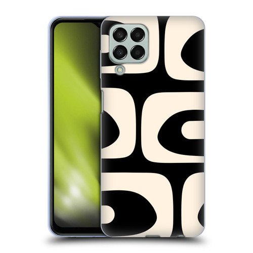 Kierkegaard Design Studio Retro Abstract Patterns Modern Piquet Black Cream Soft Gel Case for Samsung Galaxy M33 (2022)