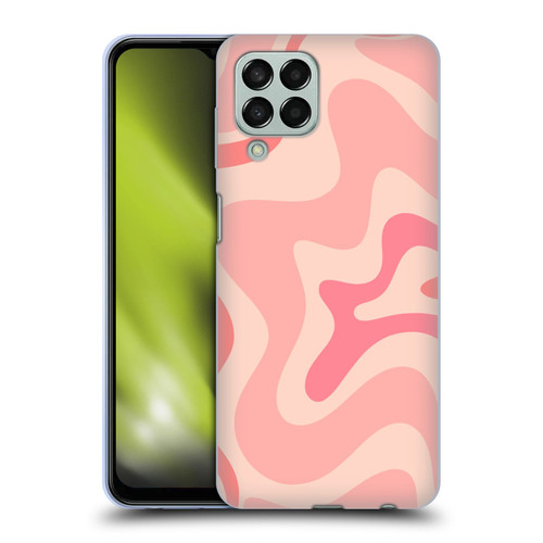 Kierkegaard Design Studio Retro Abstract Patterns Soft Pink Liquid Swirl Soft Gel Case for Samsung Galaxy M33 (2022)