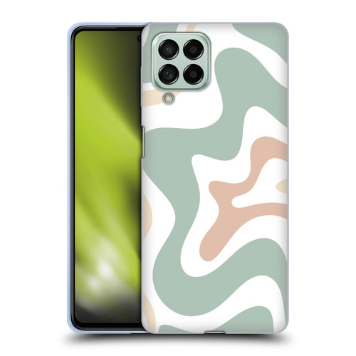 Kierkegaard Design Studio Retro Abstract Patterns Celadon Sage Swirl Soft Gel Case for Samsung Galaxy M53 (2022)