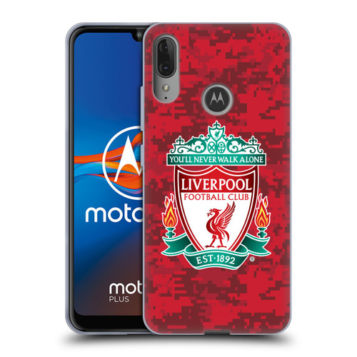 Liverpool Football Club Digital Camouflage Home Red Crest Soft Gel Case for Motorola Moto E6 Plus