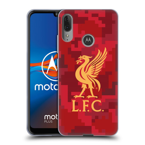 Liverpool Football Club Digital Camouflage Home Red Soft Gel Case for Motorola Moto E6 Plus