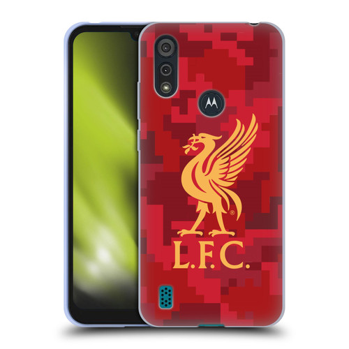 Liverpool Football Club Digital Camouflage Home Red Soft Gel Case for Motorola Moto E6s (2020)