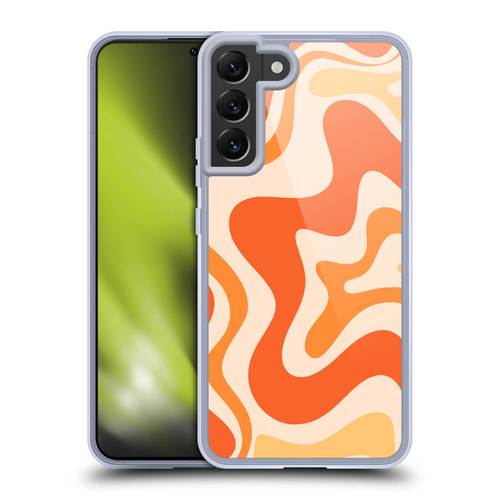 Kierkegaard Design Studio Retro Abstract Patterns Tangerine Orange Tone Soft Gel Case for Samsung Galaxy S22+ 5G