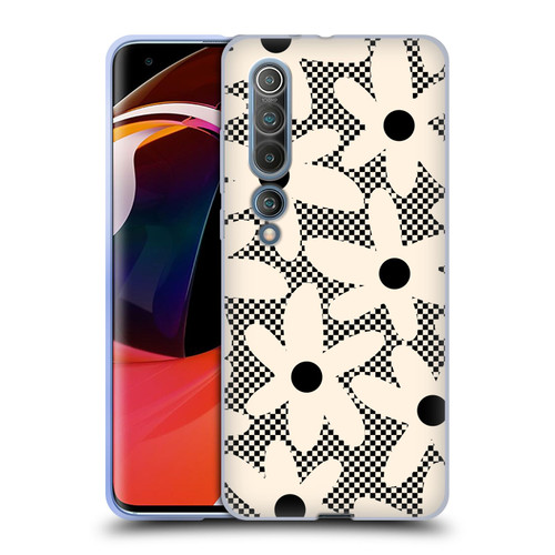 Kierkegaard Design Studio Retro Abstract Patterns Daisy Black Cream Dots Check Soft Gel Case for Xiaomi Mi 10 5G / Mi 10 Pro 5G