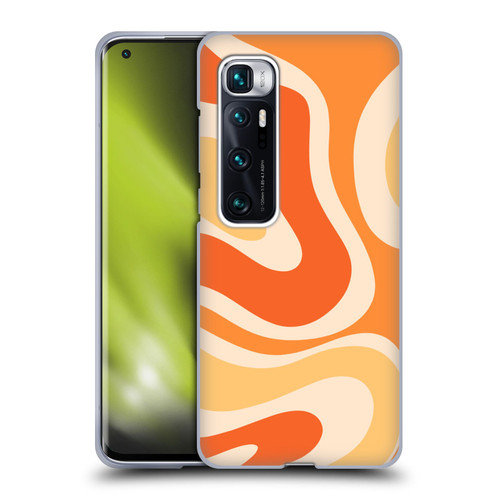 Kierkegaard Design Studio Retro Abstract Patterns Modern Orange Tangerine Swirl Soft Gel Case for Xiaomi Mi 10 Ultra 5G