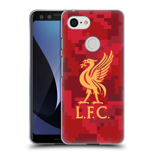 Liverpool Football Club Digital Camouflage Home Red Soft Gel Case for Google Pixel 3