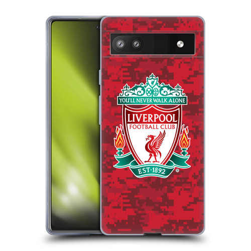 Liverpool Football Club Digital Camouflage Home Red Crest Soft Gel Case for Google Pixel 6a