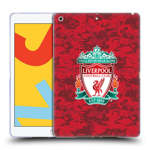 Liverpool Football Club Digital Camouflage Home Red Crest Soft Gel Case for Apple iPad 10.2 2019/2020/2021