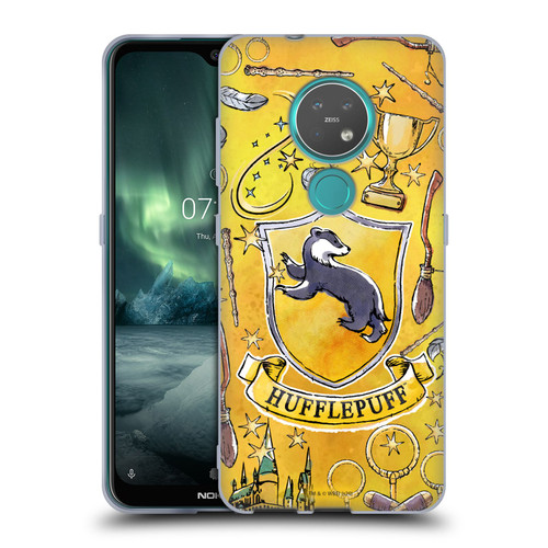 Harry Potter Deathly Hallows XIII Hufflepuff Pattern Soft Gel Case for Nokia 6.2 / 7.2