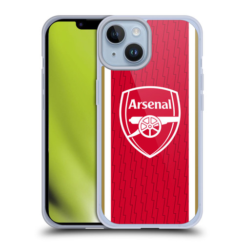 Arsenal FC 2023/24 Crest Kit Home Soft Gel Case for Apple iPhone 14