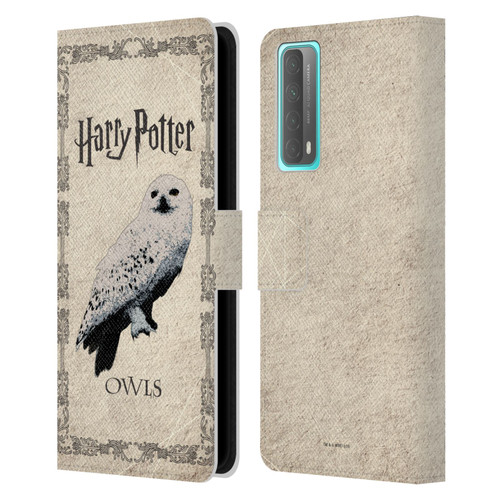 Harry Potter Prisoner Of Azkaban III Hedwig Owl Leather Book Wallet Case Cover For Huawei P Smart (2021)