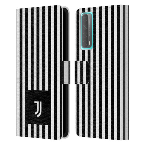 Juventus Football Club Lifestyle 2 Black & White Stripes Leather Book Wallet Case Cover For Huawei P Smart (2021)
