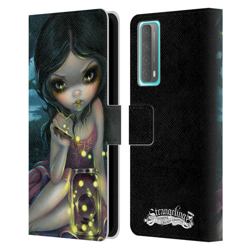 Strangeling Art Fireflies in Summer Leather Book Wallet Case Cover For Huawei P Smart (2021)