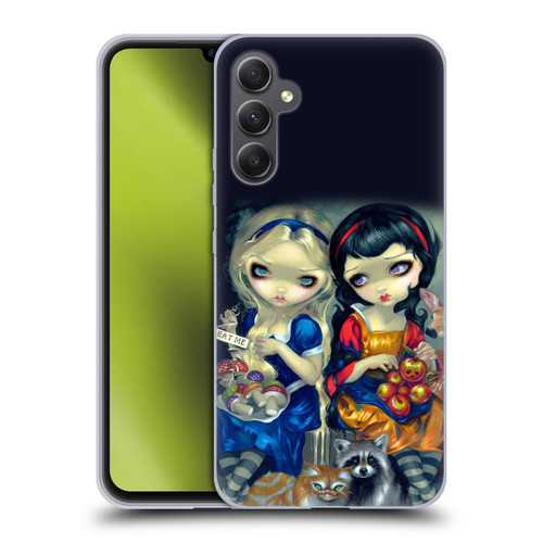 Strangeling Art Girls With Cat And Raccoon Soft Gel Case for Samsung Galaxy A34 5G