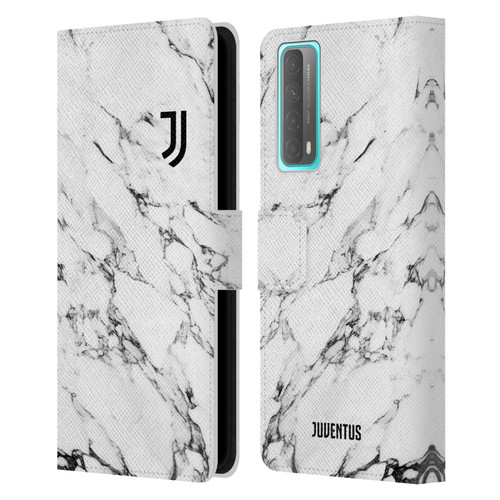 Juventus Football Club Marble White Leather Book Wallet Case Cover For Huawei P Smart (2021)