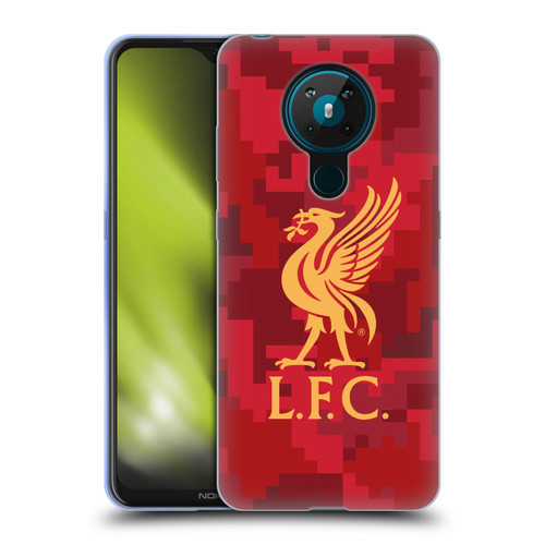 Liverpool Football Club Digital Camouflage Home Red Soft Gel Case for Nokia 5.3