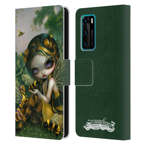 Strangeling Dragon Bee Fairy Leather Book Wallet Case Cover For Huawei P40 5G