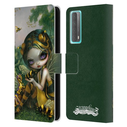 Strangeling Dragon Bee Fairy Leather Book Wallet Case Cover For Huawei P Smart (2021)