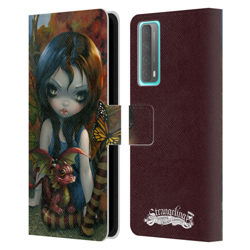 Strangeling Dragon Autumn Fairy Leather Book Wallet Case Cover For Huawei P Smart (2021)