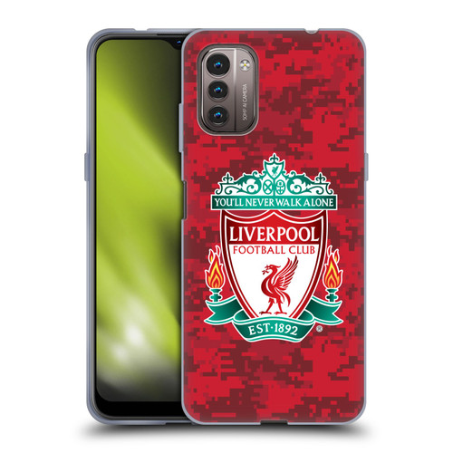 Liverpool Football Club Digital Camouflage Home Red Crest Soft Gel Case for Nokia G11 / G21