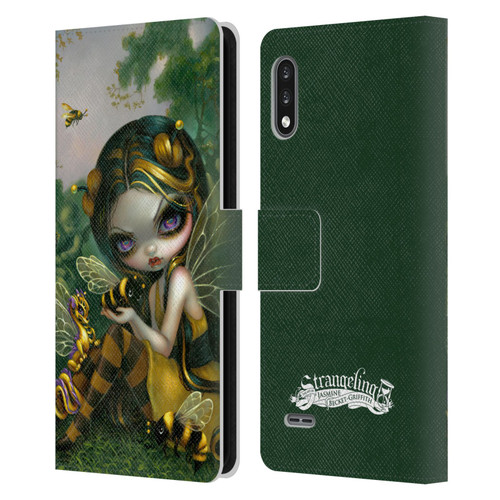 Strangeling Dragon Bee Fairy Leather Book Wallet Case Cover For LG K22