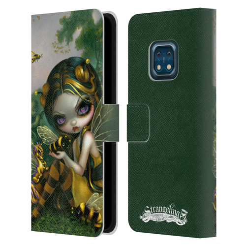 Strangeling Dragon Bee Fairy Leather Book Wallet Case Cover For Nokia XR20