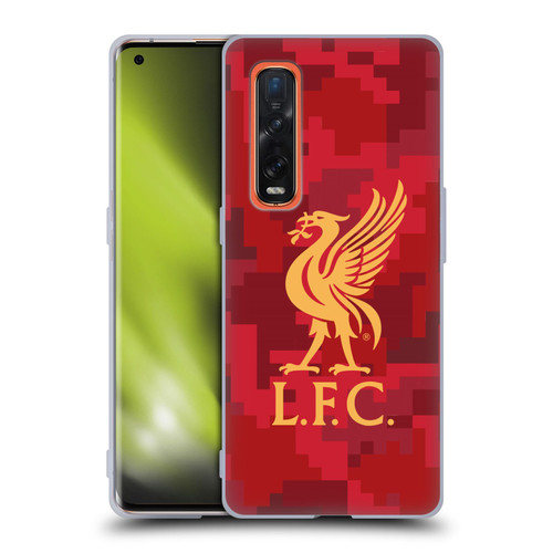 Liverpool Football Club Digital Camouflage Home Red Soft Gel Case for OPPO Find X2 Pro 5G