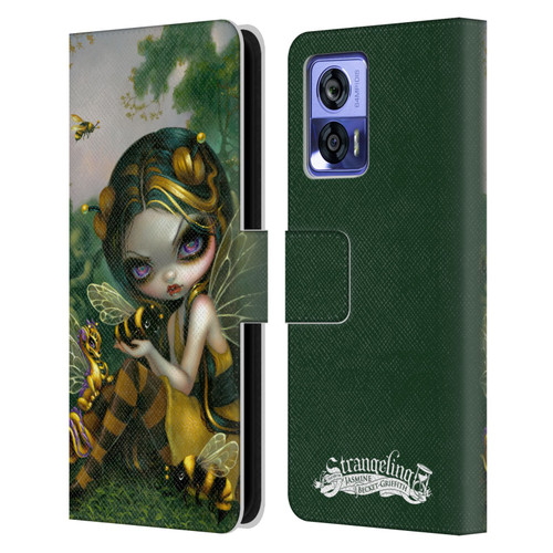 Strangeling Dragon Bee Fairy Leather Book Wallet Case Cover For Motorola Edge 30 Neo 5G