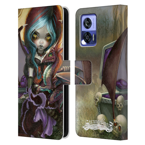 Strangeling Dragon Vampire Fairy Leather Book Wallet Case Cover For Motorola Edge 30 Neo 5G