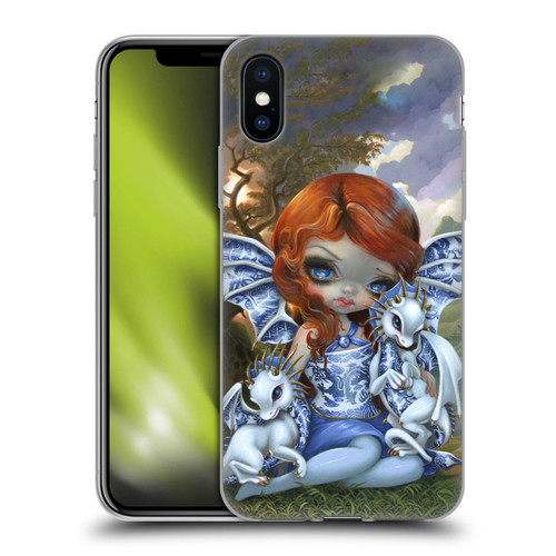 Strangeling Dragon Blue Willow Fairy Soft Gel Case for Apple iPhone X / iPhone XS