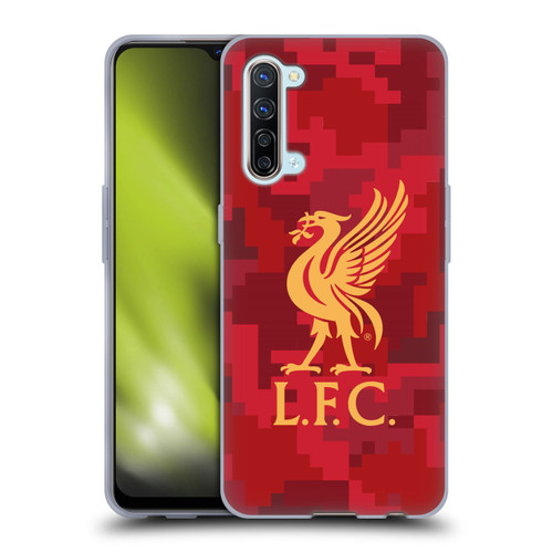 Liverpool Football Club Digital Camouflage Home Red Soft Gel Case for OPPO Find X2 Lite 5G