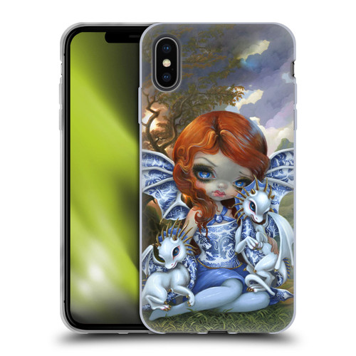 Strangeling Dragon Blue Willow Fairy Soft Gel Case for Apple iPhone XS Max