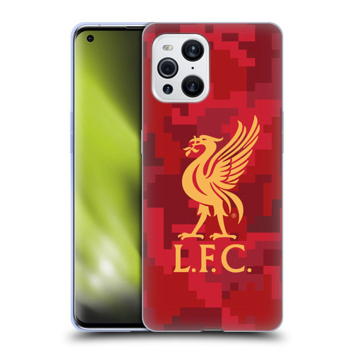 Liverpool Football Club Digital Camouflage Home Red Soft Gel Case for OPPO Find X3 / Pro