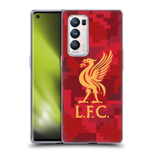 Liverpool Football Club Digital Camouflage Home Red Soft Gel Case for OPPO Find X3 Neo / Reno5 Pro+ 5G