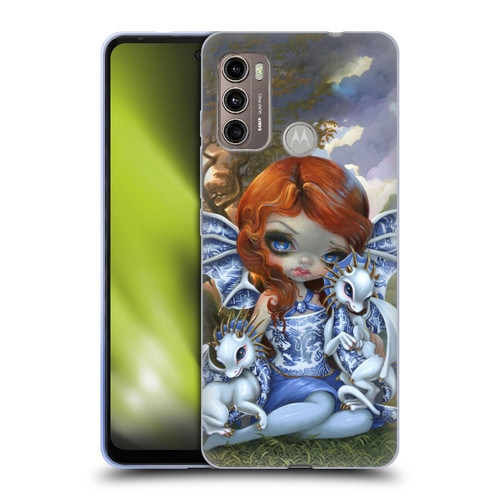 Strangeling Dragon Blue Willow Fairy Soft Gel Case for Motorola Moto G60 / Moto G40 Fusion