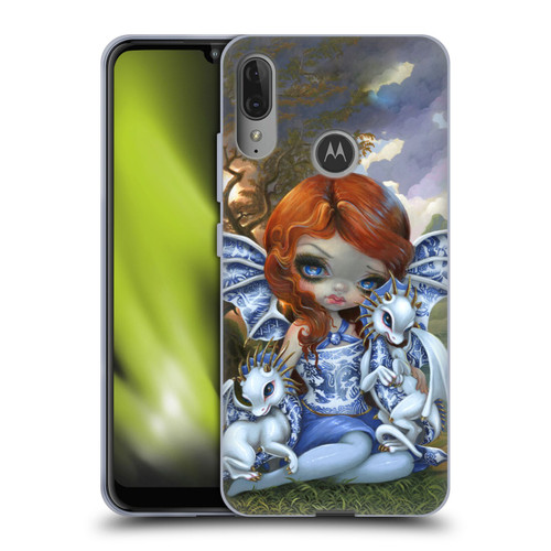 Strangeling Dragon Blue Willow Fairy Soft Gel Case for Motorola Moto E6 Plus