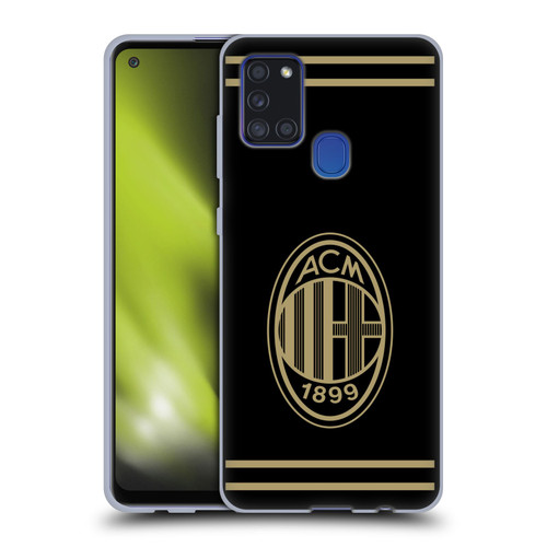 AC Milan Crest Black And Gold Soft Gel Case for Samsung Galaxy A21s (2020)