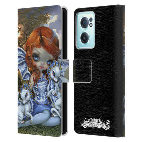 Strangeling Dragon Blue Willow Fairy Leather Book Wallet Case Cover For OnePlus Nord CE 2 5G