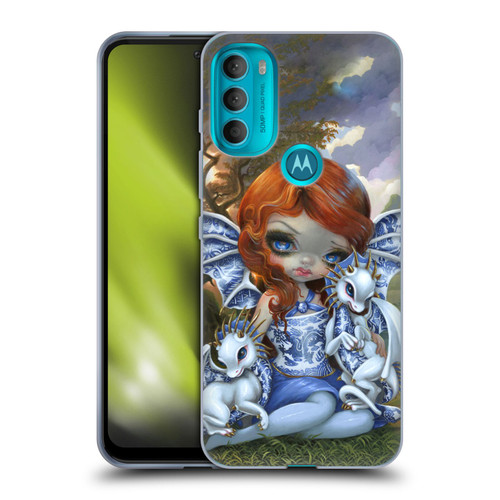 Strangeling Dragon Blue Willow Fairy Soft Gel Case for Motorola Moto G71 5G