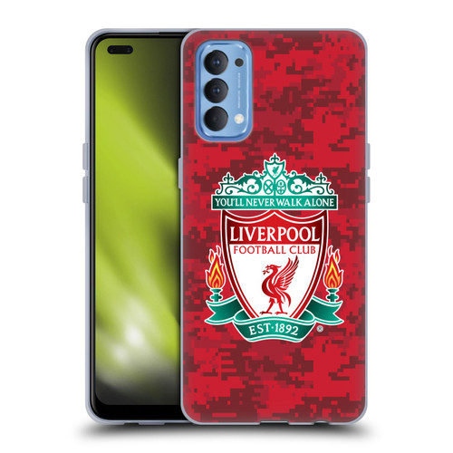 Liverpool Football Club Digital Camouflage Home Red Crest Soft Gel Case for OPPO Reno 4 5G