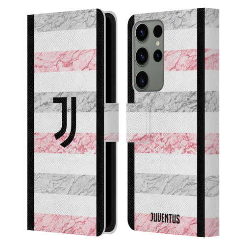 Juventus Football Club 2023/24 Match Kit Away Leather Book Wallet Case Cover For Samsung Galaxy S23 Ultra 5G